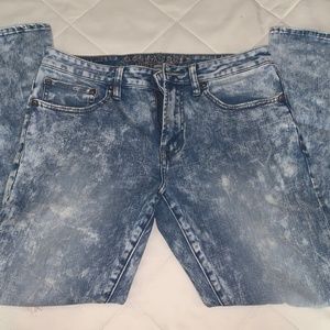 American Eagle Stretch Acid Washed Distressed Skinny Jeans